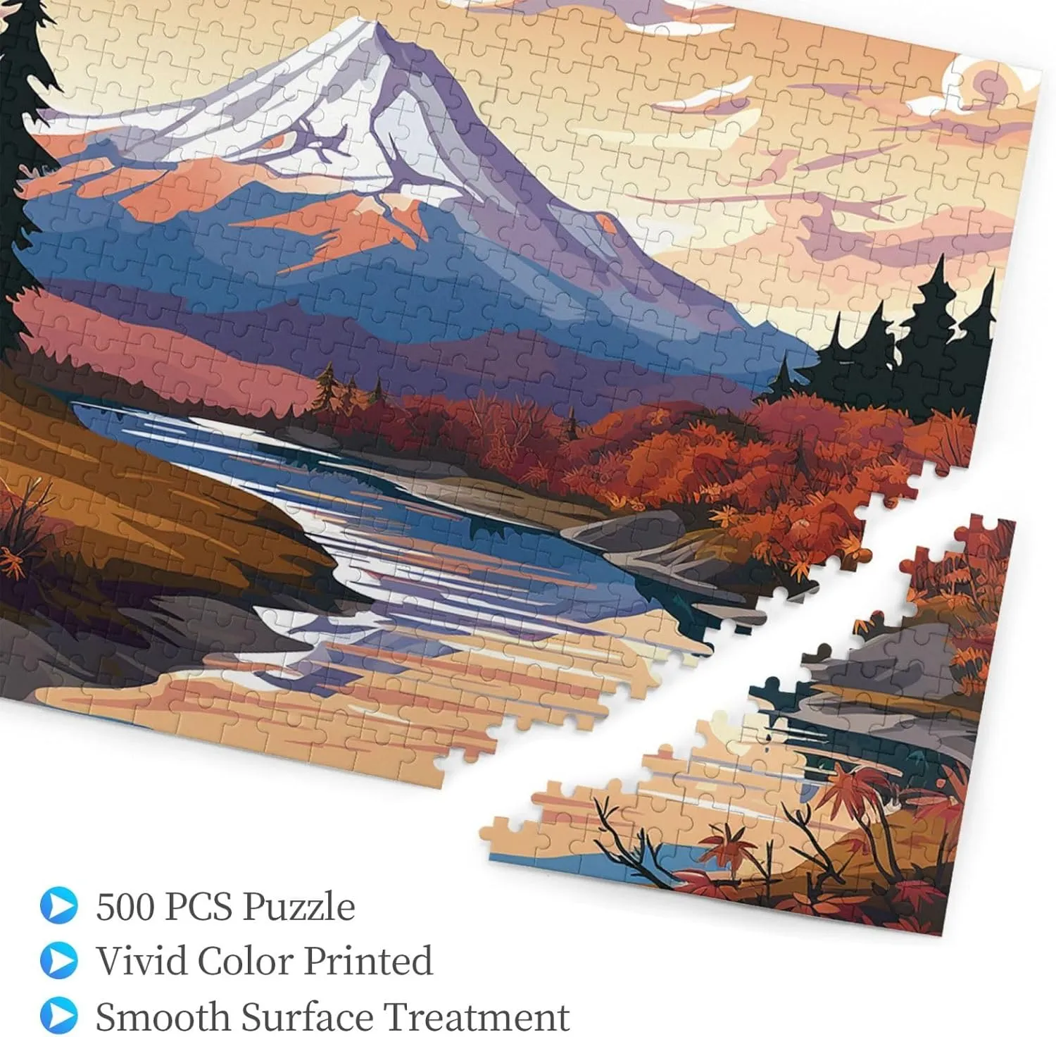 Photos Challenging Picture Puzzle for Family Home Decor Jigsaw (20.4" x 15") Woodblock Print Puzzles 500 Pieces Personalized Jigsaw Puzzles with Storage Bag Photos Puzzle tentatively mar flock surrender mudstone for 