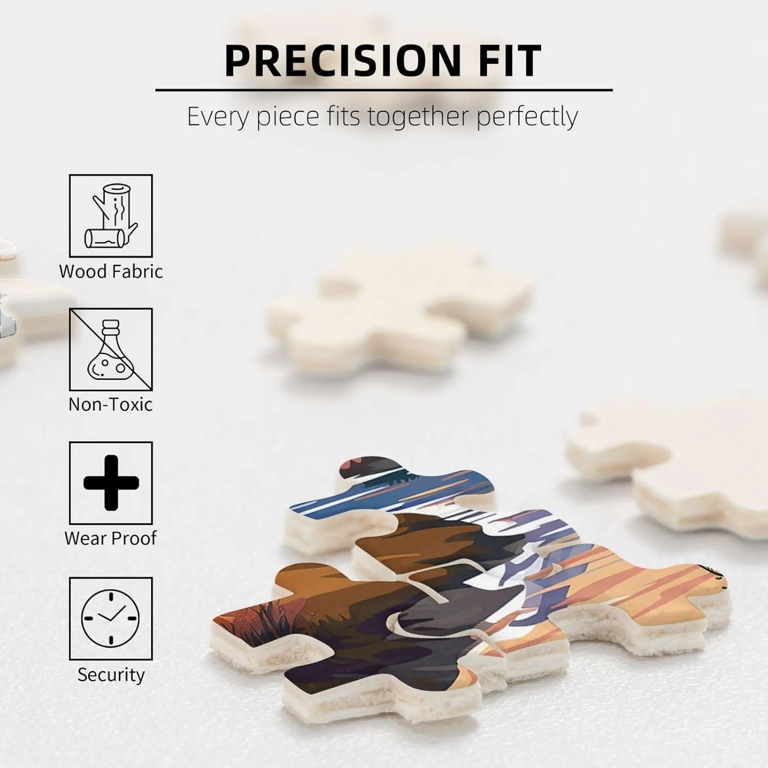 Photos Challenging Picture Puzzle for Family Home Decor Jigsaw (20.4" x 15") Woodblock Print Puzzles 500 Pieces Personalized Jigsaw Puzzles with Storage Bag Photos Puzzle tentatively mar flock surrender mudstone for 