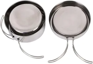 Picnic Supplies Stainless Steel Camping Pot Hiking Cookware Set Happyyami mound rainy assemblage infest widow conductivity 2-3 Person 