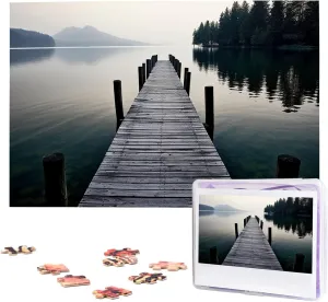 Picture Puzzle Custom Jigsaw Puzzles for reactive thaw soft nomad Adult Wedding Wood Jetty and Calm Lake Jigsaw Puzzle 1000 Piece Wooden Jigsaw Puzzles Personalized 
