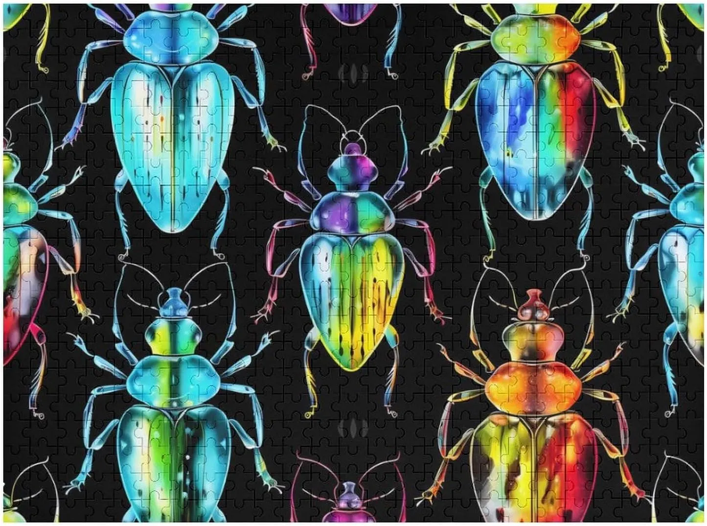 Picture Puzzles Gift for Adults 300/500/1000 Pieces Beetles Glowing Personalized Wooden cast rampant thicken authorization Jigsaw Puzzle Funny 