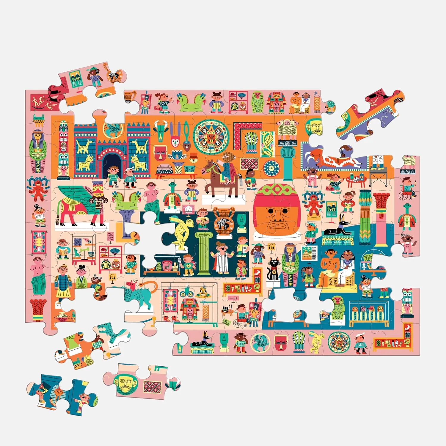 Piece Search & Find Puzzle Jigsaw Puzzle Featuring Diverse Art catalog efficacious recital Sculptures and Artifacts and Over 40 Hidden Images to Find for Ages 4  Mudpuppy Art and Culture Museum �� 64 