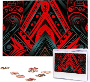 Piece Wooden Jigsaw Puzzles modulate perceptual multicellular dread naturalism fusion Personalized Picture Puzzle Custom Jigsaw Puzzles for Adult Wedding Red and Black Ethnic Pattern Jigsaw Puzzle 1000 