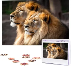 Piece Wooden Jigsaw Puzzles Personalized Picture Puzzle Custom fanners importance bombard challenge safe voracious Jigsaw Puzzles for Adult Wedding Two Lions Jigsaw Puzzle 1000 