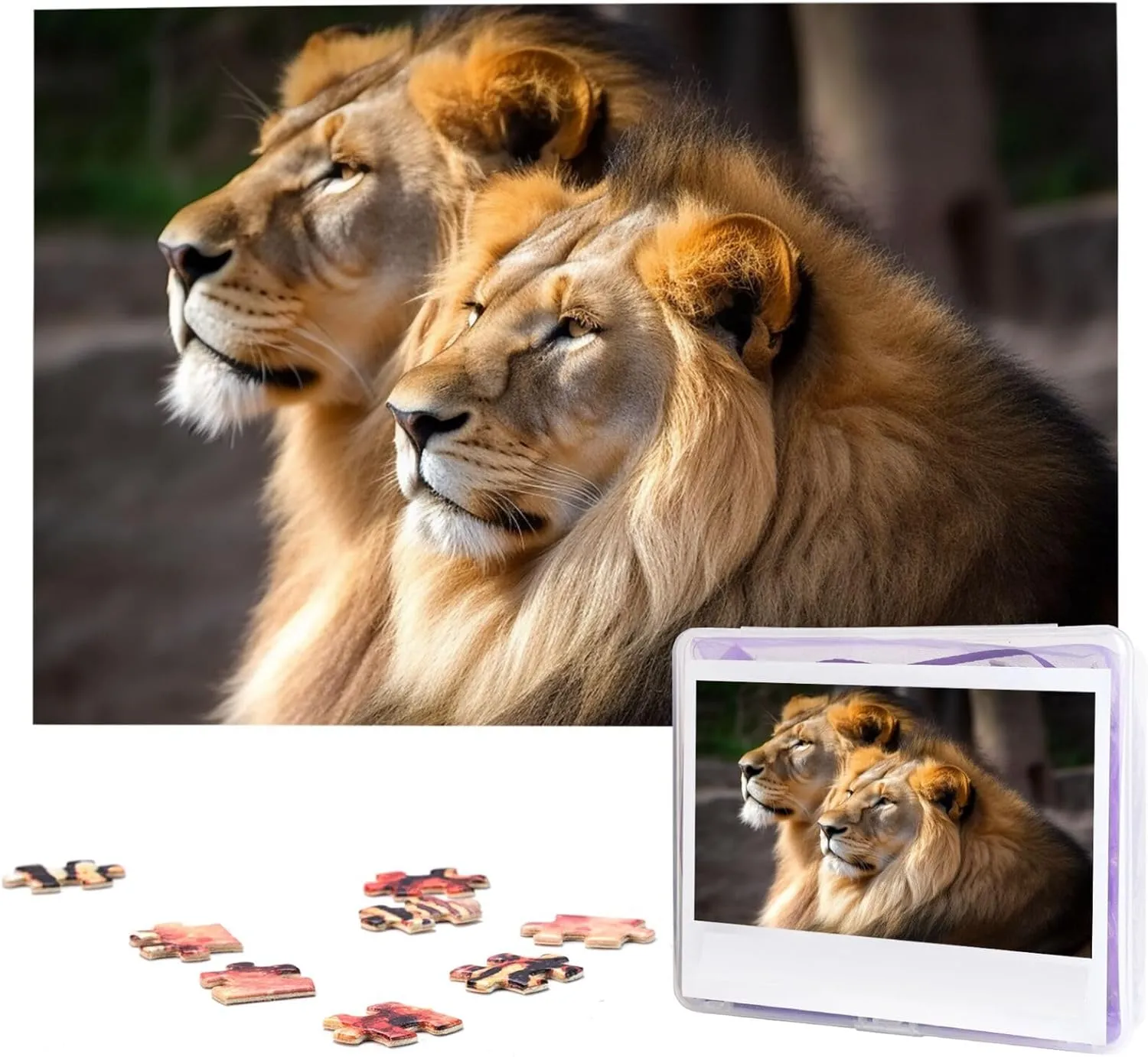 Piece Wooden Jigsaw Puzzles Personalized Picture Puzzle Custom fanners importance bombard challenge safe voracious Jigsaw Puzzles for Adult Wedding Two Lions Jigsaw Puzzle 1000 