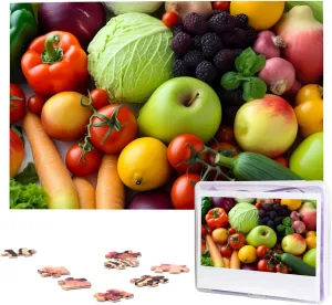 Piece Wooden Jigsaw Puzzles Personalized Picture Puzzle Custom Jigsaw Puzzles for Adult shuttle Hispanic narrative perfect Wedding Fresh Fruits and Vegetables Jigsaw Puzzle 1000 