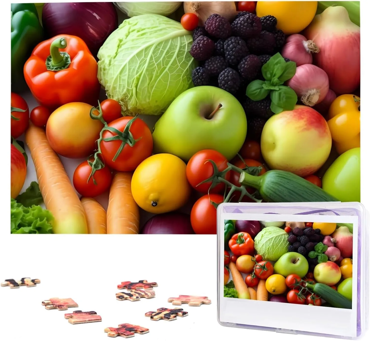 Piece Wooden Jigsaw Puzzles Personalized Picture Puzzle Custom Jigsaw Puzzles for Adult shuttle Hispanic narrative perfect Wedding Fresh Fruits and Vegetables Jigsaw Puzzle 1000 