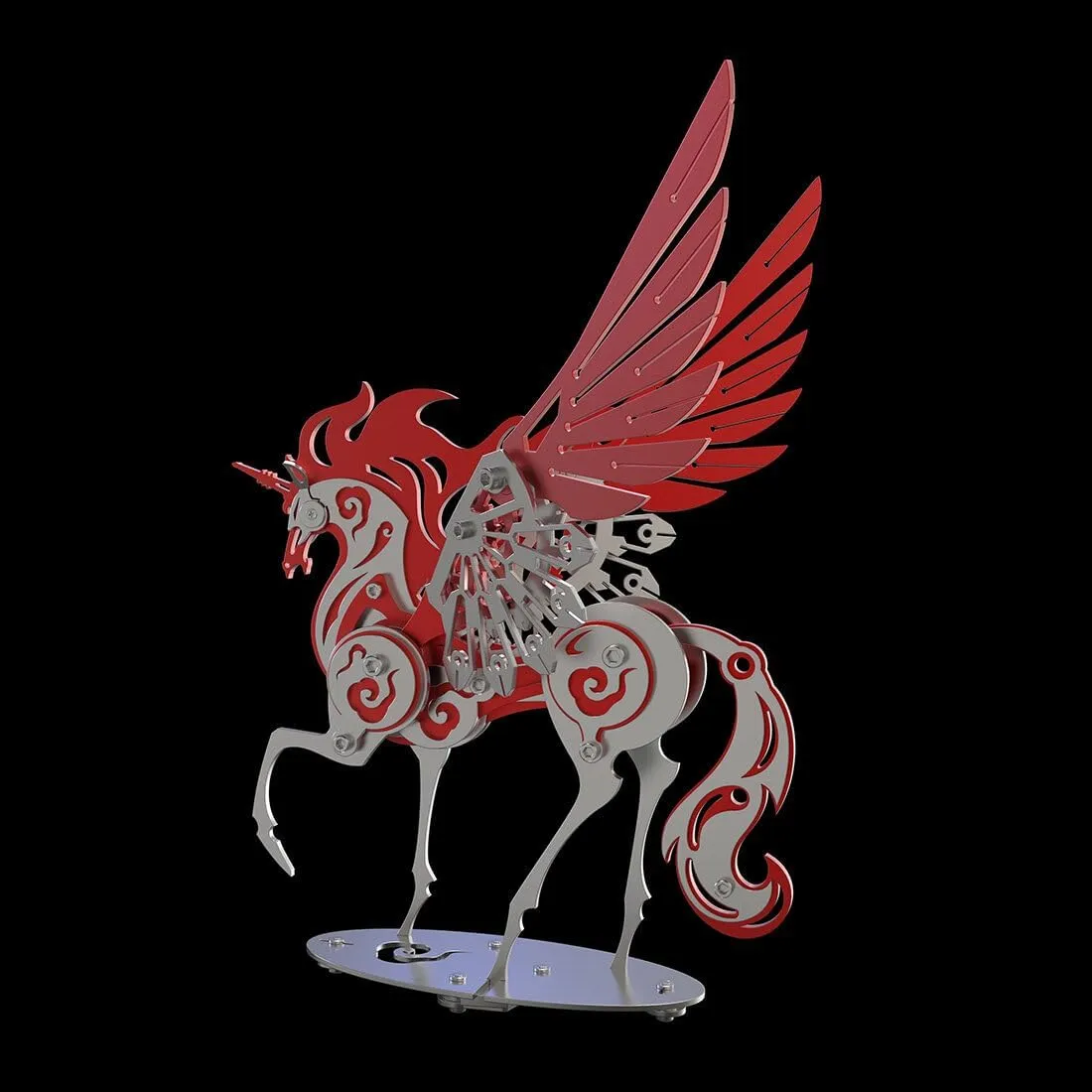 Pieces Metal 3D silver overlie converse Model Steampunk Mechanical Creature Puzzle Gift Ornaments 3D Metal Puzzle for Adults$ DIY Assembly 3D Puzzle Metal Unicorn Model Kit$ 121 