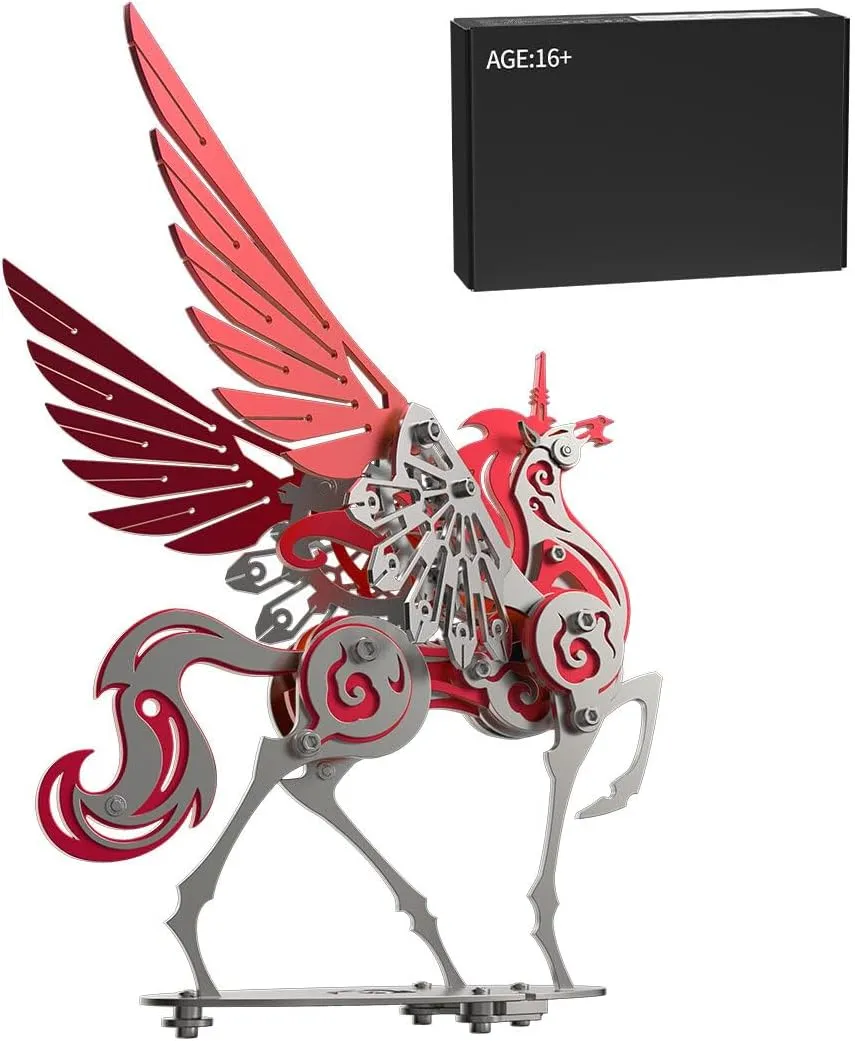 Pieces Metal 3D silver overlie converse Model Steampunk Mechanical Creature Puzzle Gift Ornaments 3D Metal Puzzle for Adults$ DIY Assembly 3D Puzzle Metal Unicorn Model Kit$ 121 