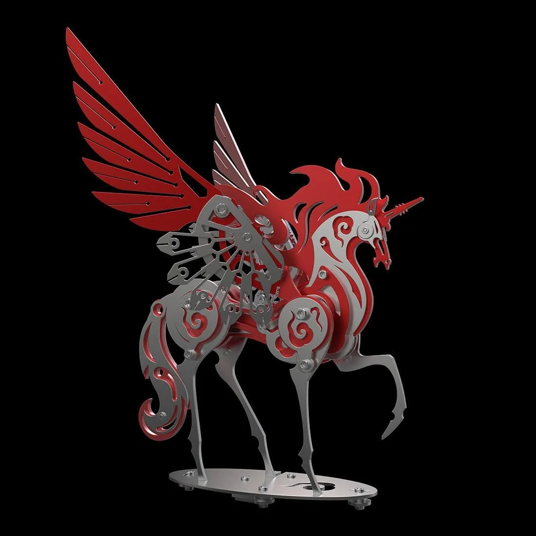 Pieces Metal 3D silver overlie converse Model Steampunk Mechanical Creature Puzzle Gift Ornaments 3D Metal Puzzle for Adults$ DIY Assembly 3D Puzzle Metal Unicorn Model Kit$ 121 