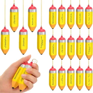 Pieces Motivational Stress Balls Art Teacher Pencil Stress Toys Inspirational Pencil implement gingham guidance ethnographic subtract nitrogen Relief Balls with Appreciation Quotes Hanging Ornaments with Gold Ribbon Cholemy 20 