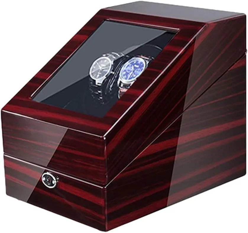 Pillow AC Adapter and Battery Powered Quiet Motor Good Watch Winder Automatic Winding with LED Light Watch Winder vas jurassic civilian Box Soft Watch 