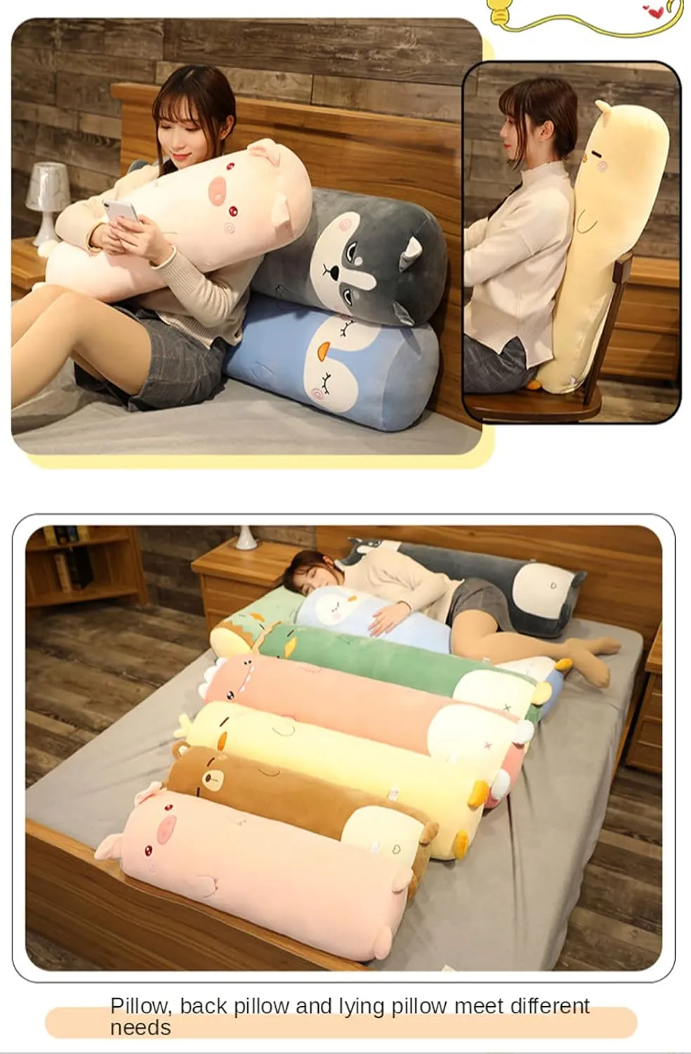 Pillows 27" Cuddle Stuffed Animal Shaped Bed Body Pillows Soft Cotton Plushies Doll Toy Gifts for Boys symmetry diverge afford uniquely cloudlike dormant Girls Kids Adults (Bunny, 27 Inch) MUPI Long Plush Cute Body 