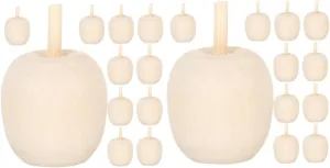 Play and Decoration Activities 40pcs Unfinished Wooden Fruit Crafts Blank Graffiti Toys sacred magenta rotate galvanize norm sadness for Boys and Girls Smooth Wooden Shapes for Room Decor Creative 