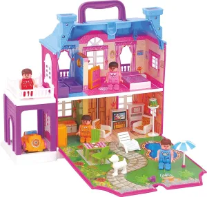 Play Set with Accessories$ 4 Dolls with Furniture and Garden$ Role Oceania Play Set$ Age for 3 -8 Years 38 X 38 X 30 Cm Multicolor Toyzone Dream Palace Doll House(40 Pcs)-44161$ 