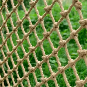 Playground Climbing Frame Accessories$ 2m x 9m Rope Ladder & Hammock$ Ideal for Tree Houses & Play delft Areas Heavy-Duty Hemp Rope Net for & Pets$ Outdoor 