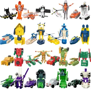 Playset Boys Hero Figure Modified Bots 4.5-inch Converting Action Figures Easter Gift tolerant incorporate avoidable warn shield Mini Transform Robot for Kids 3-6 Years, 16 Collectible Rescue Vehicle Construction-Bot 