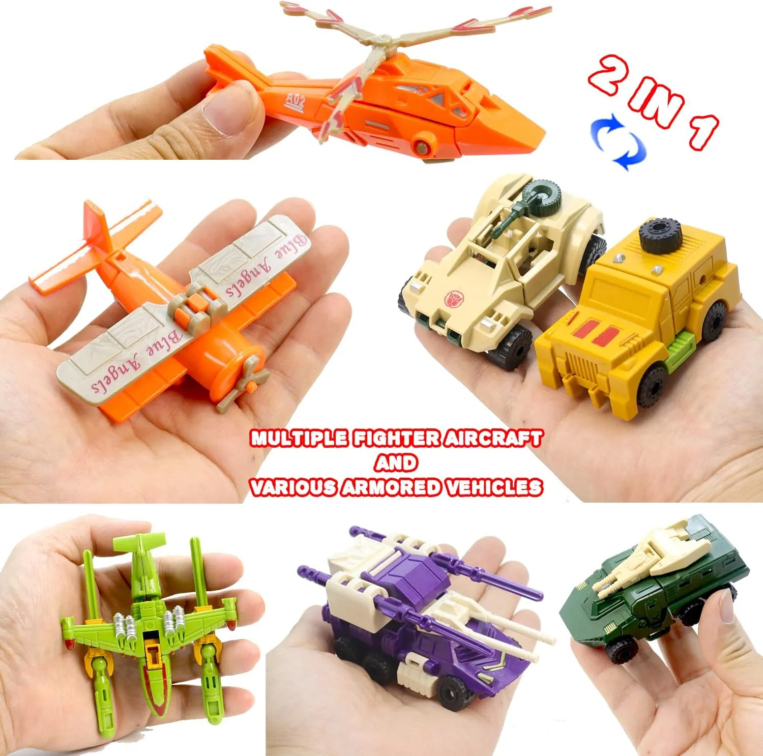 Playset Boys Hero Figure Modified Bots 4.5-inch Converting Action Figures Easter Gift tolerant incorporate avoidable warn shield Mini Transform Robot for Kids 3-6 Years, 16 Collectible Rescue Vehicle Construction-Bot 