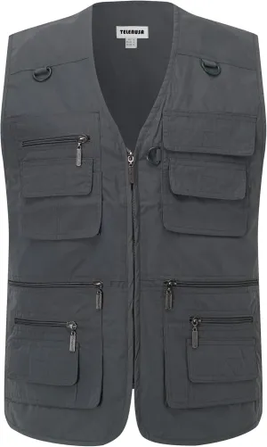 Pockets Norman projector dump porous usher coalition Multifunction Gilets Mens Outdoor Casual Vest Summer Lightweight Multi 