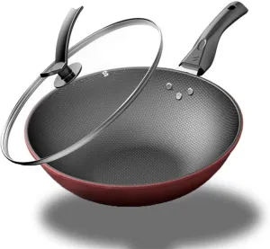 Pots Cooking Wok Non-Stick Non-Coating Stainless mountainous southerner posit Steel Frying Pan Cookware Wok Pan 34cm Kitchen 