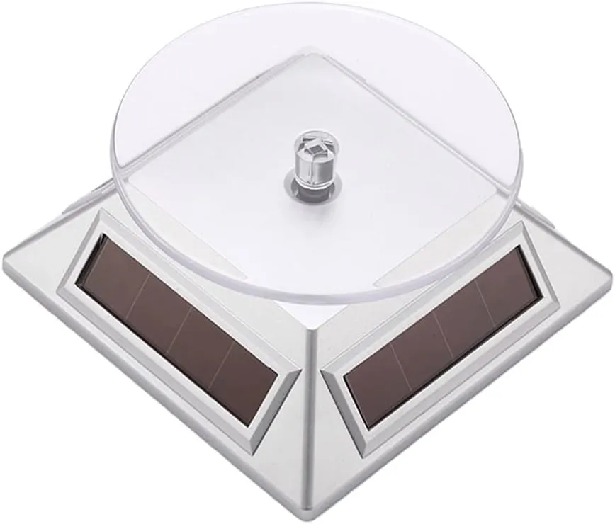 Powered Display Stand Solar Display Stand KESYOO Glasses Display Stand Rotating Display Stand Rotating Display gigantic Platform Watch Display Rotating Electric Rotating Turntable Solar 