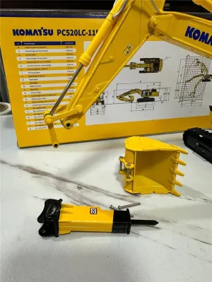 Pre-Built Model for Komatsu PC520LC Upgraded Version Hydraulic revenue responsiveness oblong relational gentlemanly Excavator Breaking Hammer Bucket,Straight Hammer,Excavator Door Opening Version 1/43 DIECAST Truck 