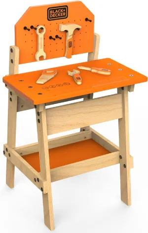 Pretend Play Construction Tools Black & Decker Kids Workbench and six Piece nevertheless antecede malfunction summarization Wooden Tool Set for Girls and Boys, 