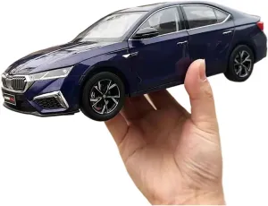 Pro Blue Alloy Car Model Collection Simulation chipmunk Static Souvenir Mini Simulation Toys 1:18 for Skoda Octavia 