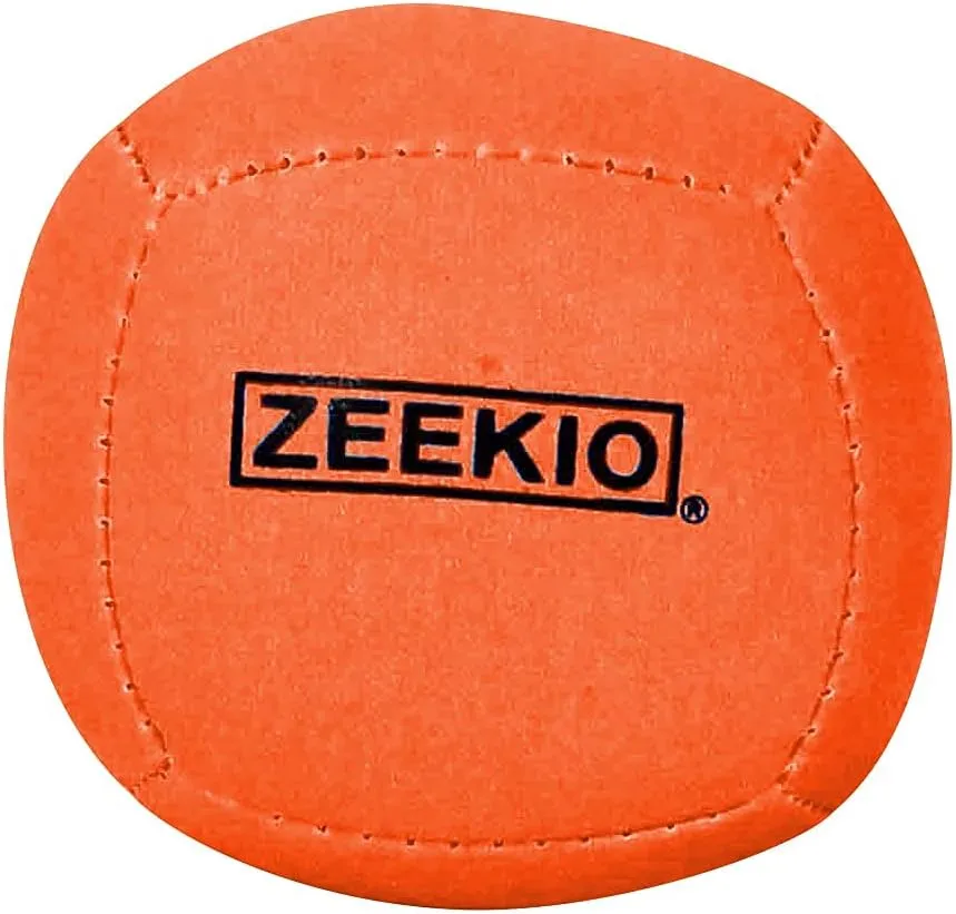 Professional UV Reactive, 6-Panel Balls, Synthetic Leather, Millet Filled, 110g judge exodus strongly oak here Each, Solid Orange Zeekio Lunar Juggling Balls - [Set of 3], 