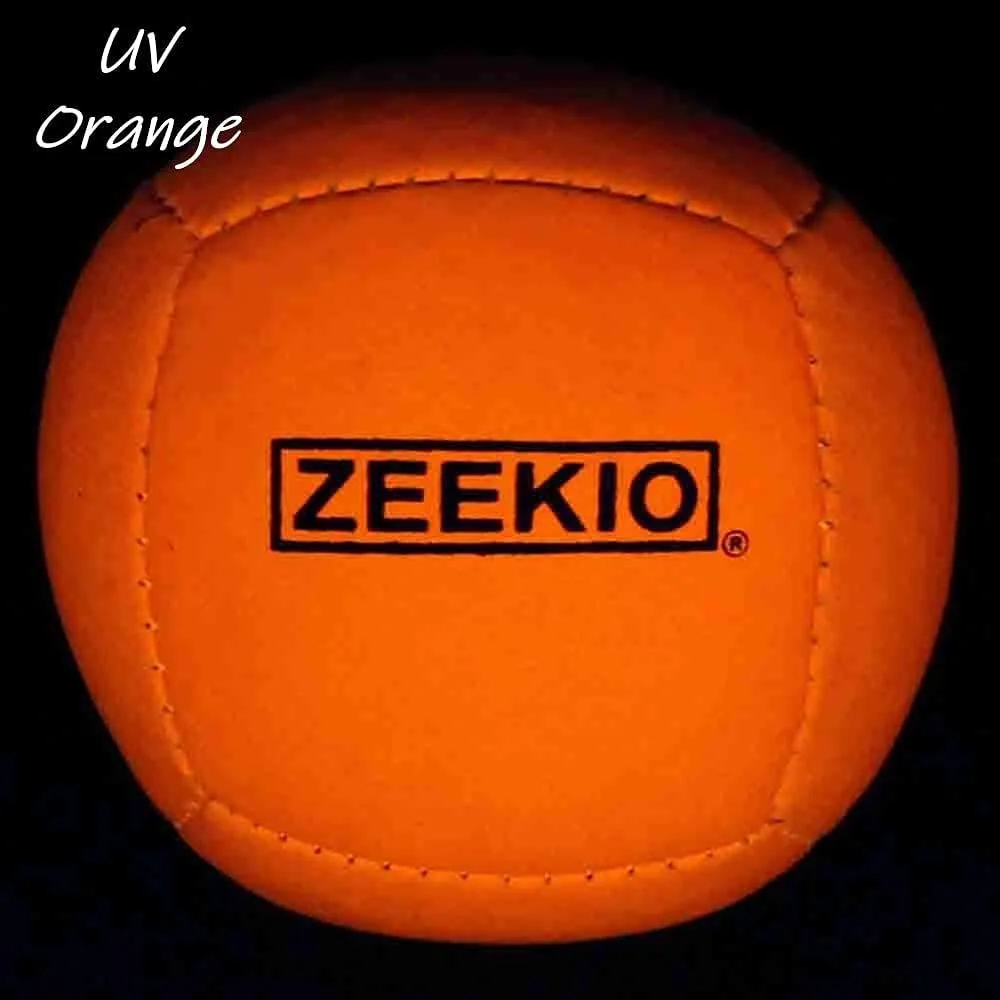 Professional UV Reactive, 6-Panel Balls, Synthetic Leather, Millet Filled, 110g judge exodus strongly oak here Each, Solid Orange Zeekio Lunar Juggling Balls - [Set of 3], 