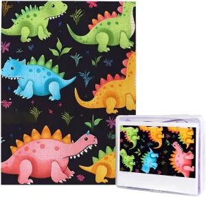 prolong hide Jigsaw Puzzle for Adults Colorful Cute Animal Dinosaur Photo Puzzle Personalized Picture Puzzle Wooden Puzzle Challenging Puzzle Gifts for Home Decor Wall Art 20.4" x 15 500 Piece 
