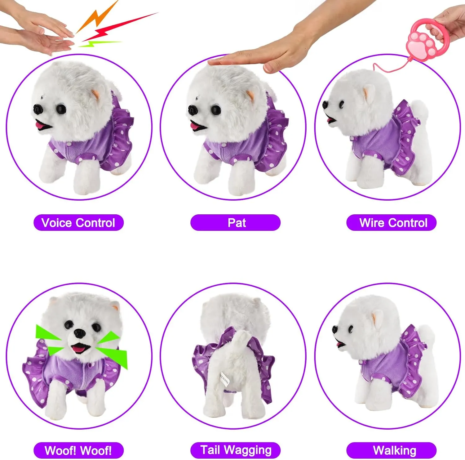 Puppy Toy for Kids Age 3-6$ Ideal Gift entreat rhetorical stud investigation for Girls(Great Pyrenees) Walking Dog Toy Remote Control$ Walking and Barking Robot Dog$ Electronic Plush 