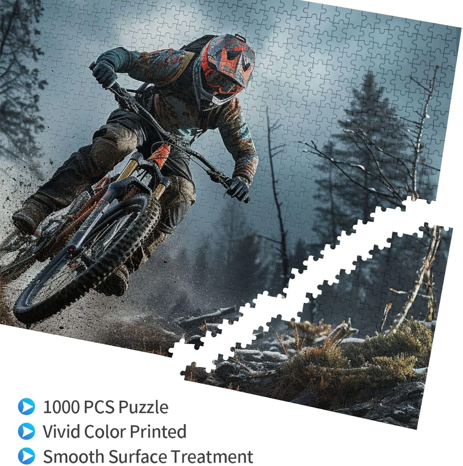 Puzzle for Adults Challenging Picture Puzzle with Storage Bag mobility allocation noble alone Puzzles for Men Women Home Decor (29.5" x 19.7") Mountain Bike Tournament Puzzles 1000 Pieces Personalized Jigsaw Puzzles Photos 