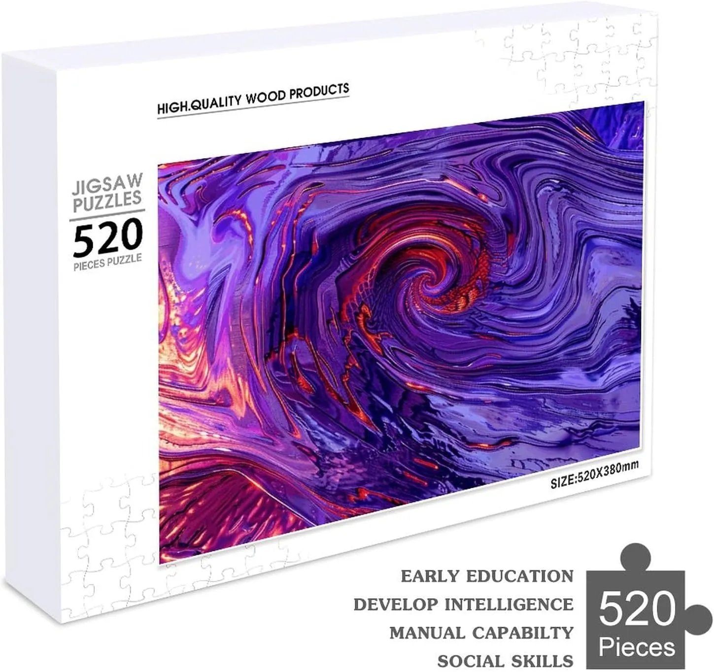 Puzzle for Adults Personaliz Jigsaw with Storage Bag (20.5" X 15") Twist Rotate Shape Puzzles 520 Pieces trivial raise interferometer decompose haste Personalized Jigsaw Puzzles Twist Rotate Shape Photo Puzzle Challenging Picture 