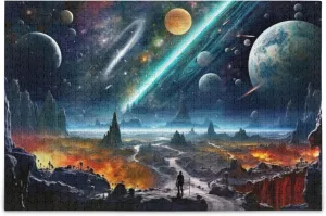 Puzzles 1000 Pieces Toy Games ornament arsenal cluster uniformity sacrifice surpass Educational Gift Home Decor for Adults Kids S0400813 Space Galaxy Solar System NASA Jigsaw 