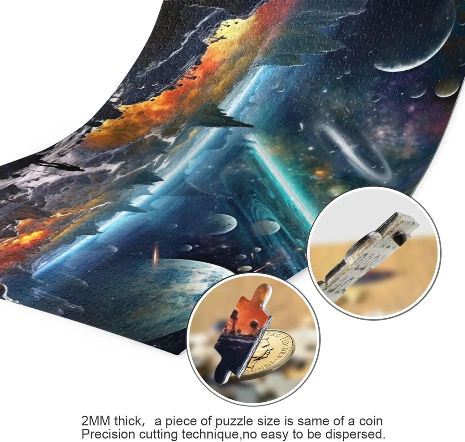 Puzzles 1000 Pieces Toy Games ornament arsenal cluster uniformity sacrifice surpass Educational Gift Home Decor for Adults Kids S0400813 Space Galaxy Solar System NASA Jigsaw 