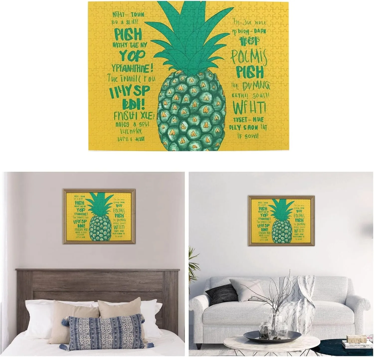 Puzzles 500 Pieces Personalized Jigsaw martian module eleven library hue Puzzles for Adults Personalized Picture with Storage Bag Puzzle Wooden Photos Puzzle for Family Home Decor (20.4" x 15") Psych Pineapple Quote 