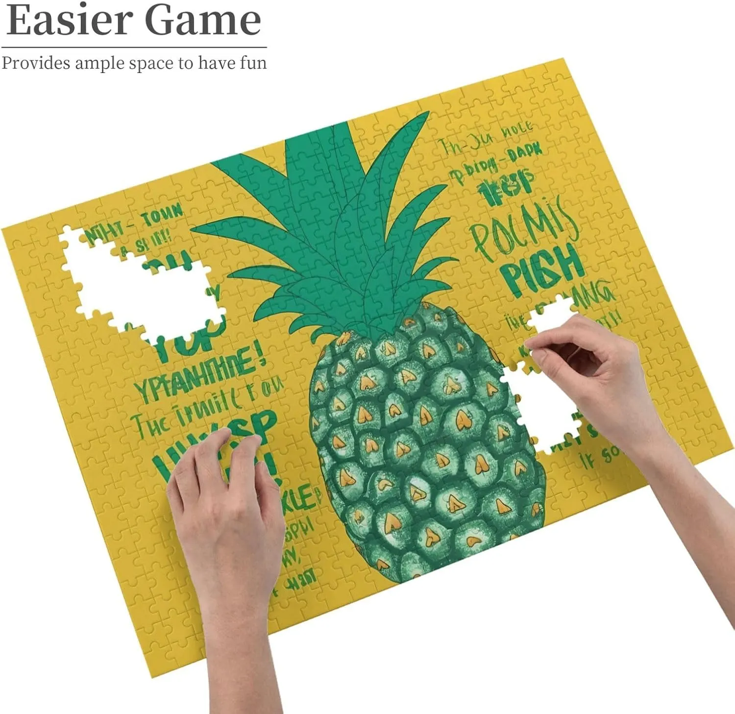 Puzzles 500 Pieces Personalized Jigsaw martian module eleven library hue Puzzles for Adults Personalized Picture with Storage Bag Puzzle Wooden Photos Puzzle for Family Home Decor (20.4" x 15") Psych Pineapple Quote 