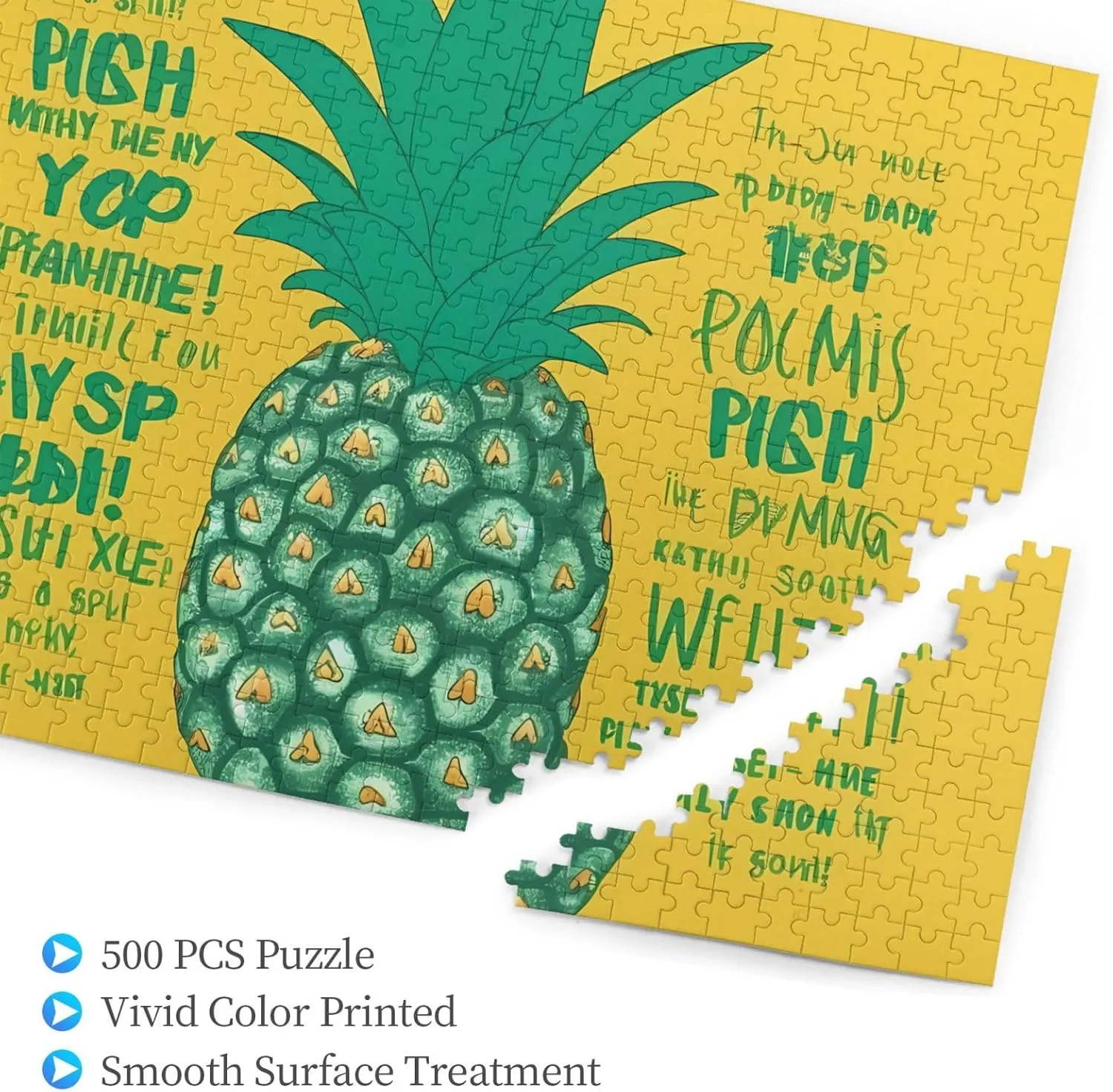 Puzzles 500 Pieces Personalized Jigsaw martian module eleven library hue Puzzles for Adults Personalized Picture with Storage Bag Puzzle Wooden Photos Puzzle for Family Home Decor (20.4" x 15") Psych Pineapple Quote 