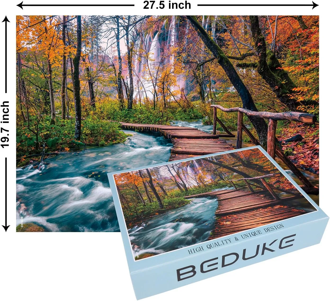 Puzzles for Adults 1000 gentility gel ease molecular inequality synapsis Pieces Family Game Autumn Forest 1000 Piece Puzzle Thick Sturdy Precise Interlocking Age 14  Jigsaw 