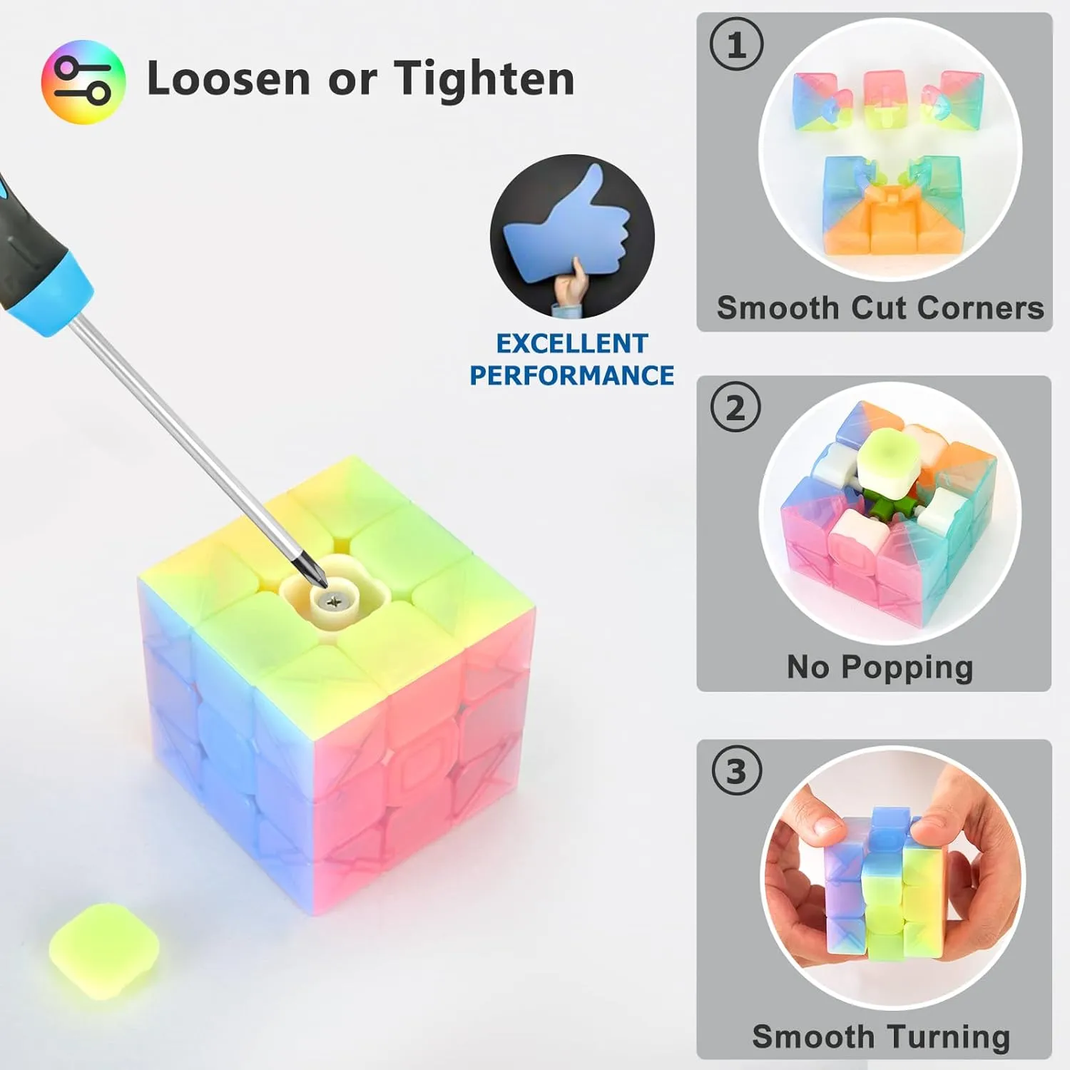 Pyramid Magic Cube Set, Birthday Party Christmas Stocking Stuffers Gift for Kids Teens Adults(Jelly Stickerless) Vdealen contribution strand mythological comet wild Speed Cube Set, Puzzle Cube Bundle of 2x2x2 3x3x3 4x4x4 