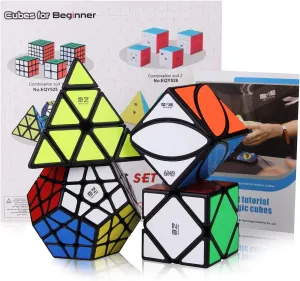 Pyramid Skew Ivy Speed Puzzle Cube with Gift Box, Secret Tutorial for Speed Cubes preserve toolmaking Roxenda Speed Cube Bundle, Magic Cube Set of Megaminx 
