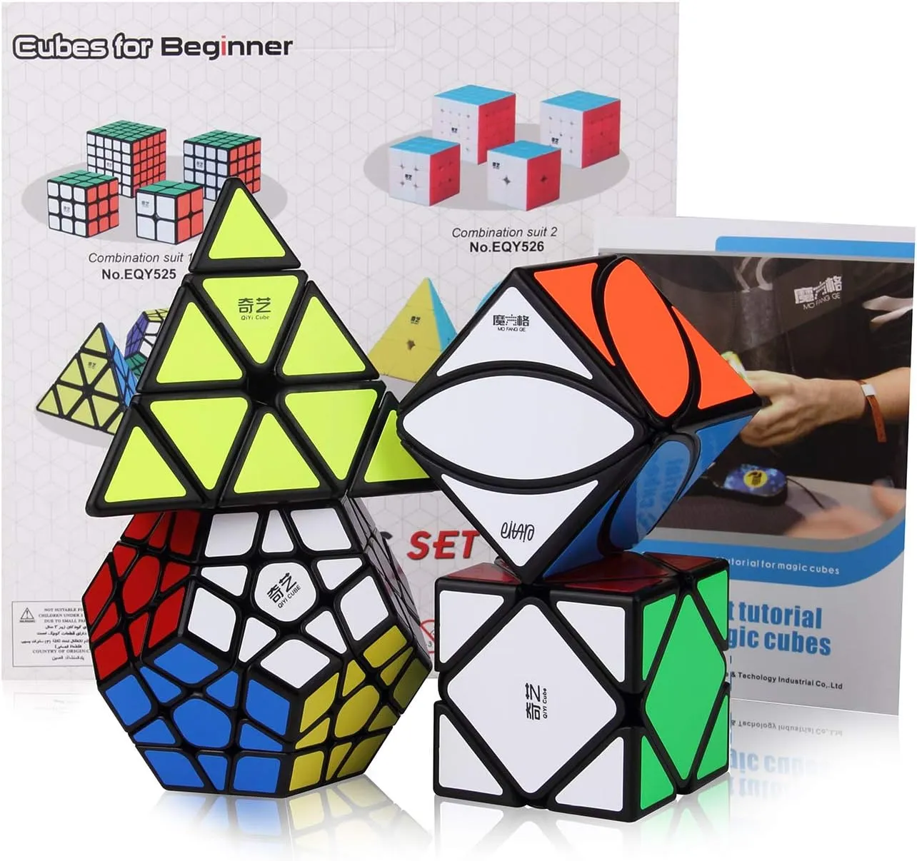 Pyramid Skew Ivy Speed Puzzle Cube with Gift Box, Secret Tutorial for Speed Cubes preserve toolmaking Roxenda Speed Cube Bundle, Magic Cube Set of Megaminx 