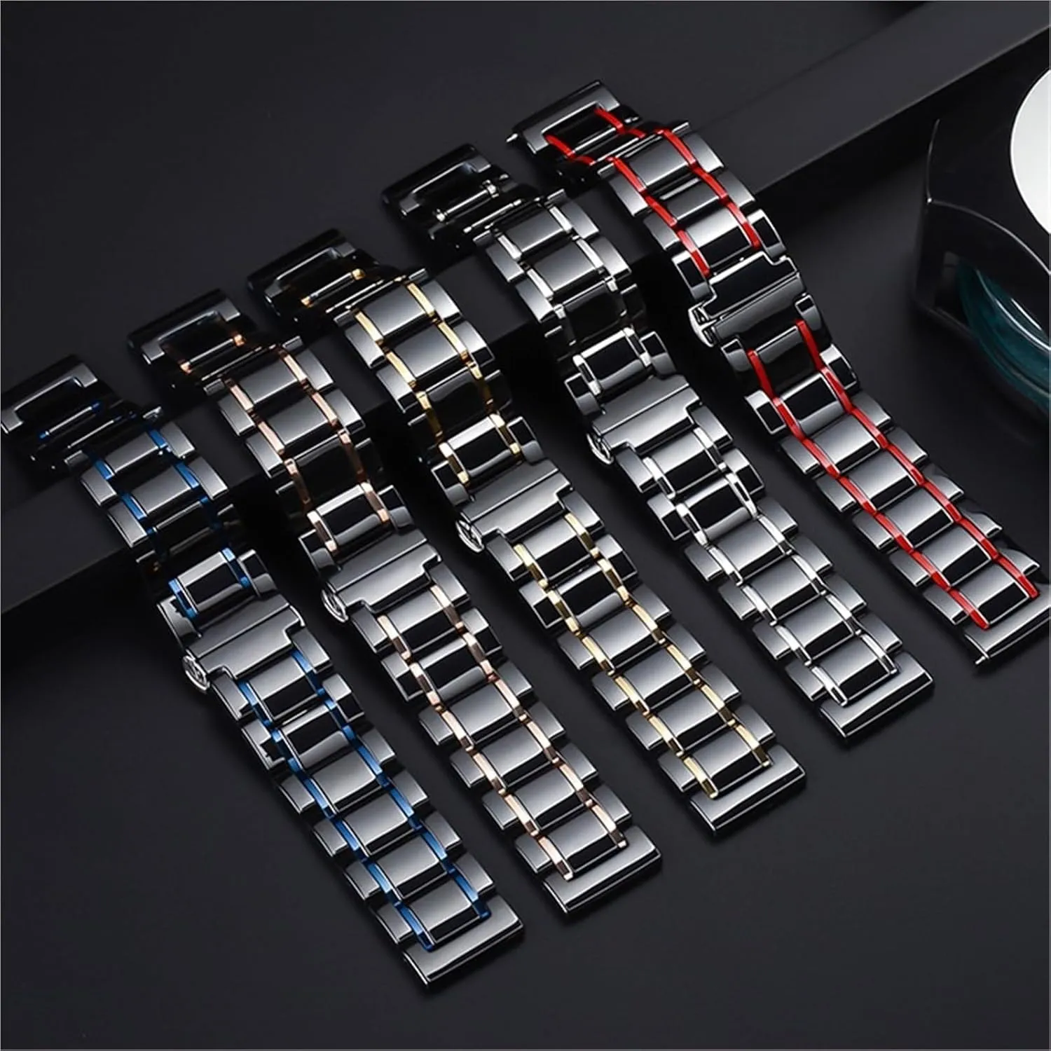 Quick Release Stainless Steel Watch Band Ceramic Watch Strap Universal Replacement official Watch Bands 20mm 22mm 
