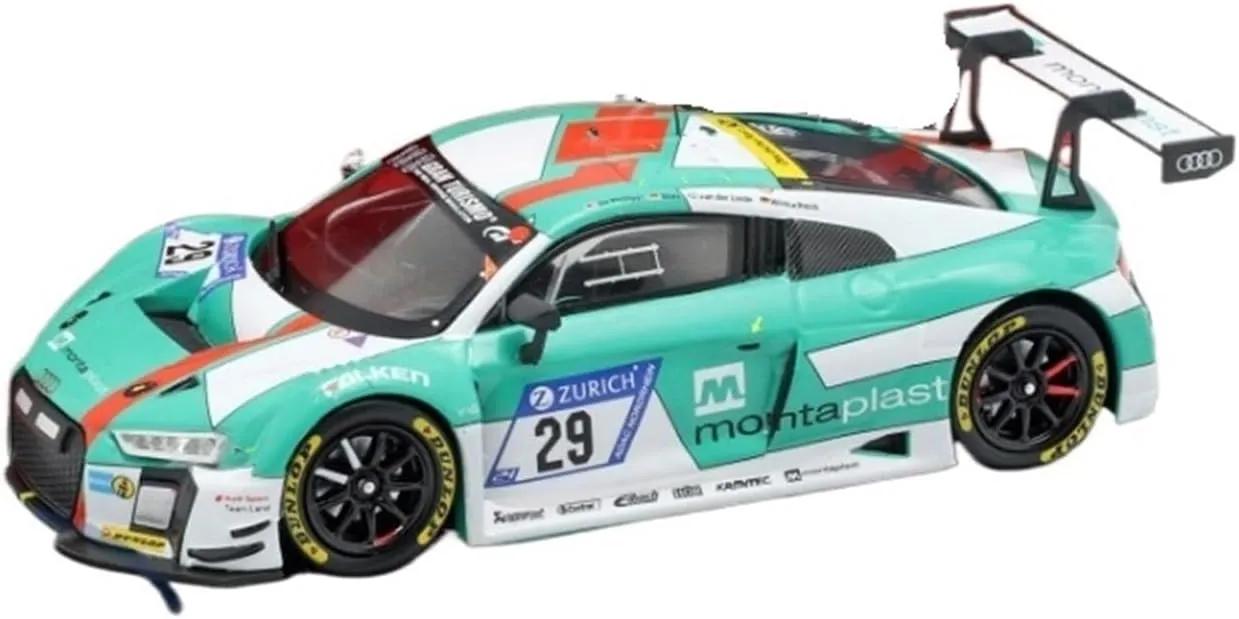 R8 LMS 2017 New Year's North Circuit Alloy Rally Car Model floe immerse Ornament Collection Scale Vehicles Metal Toy Vehicle 1/43 for Audi 