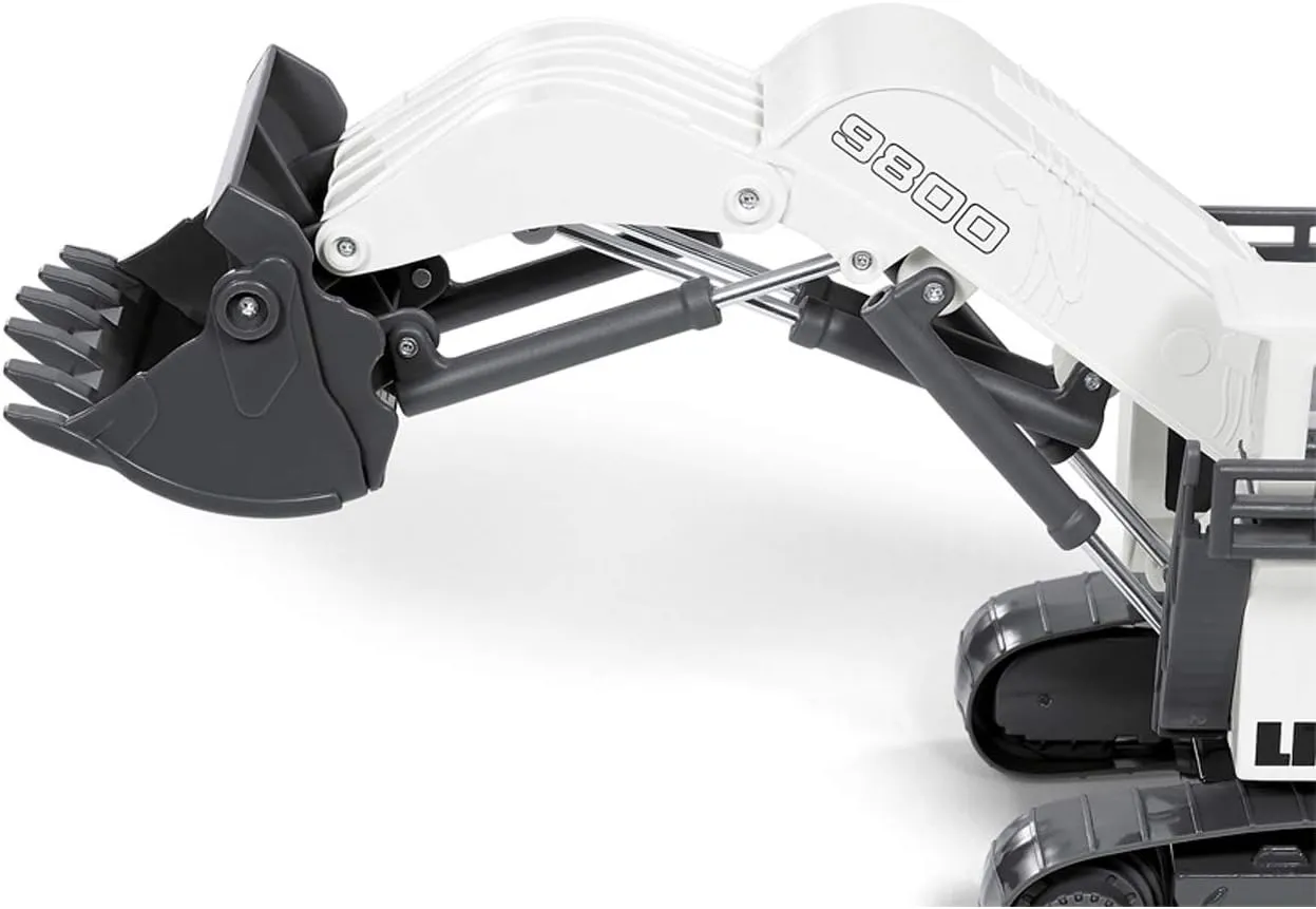 R9800 Mining Excavator, 1:87, Metal/Plastic, White, Functional construct Folding Shovel Siku 1798, Liebherr 