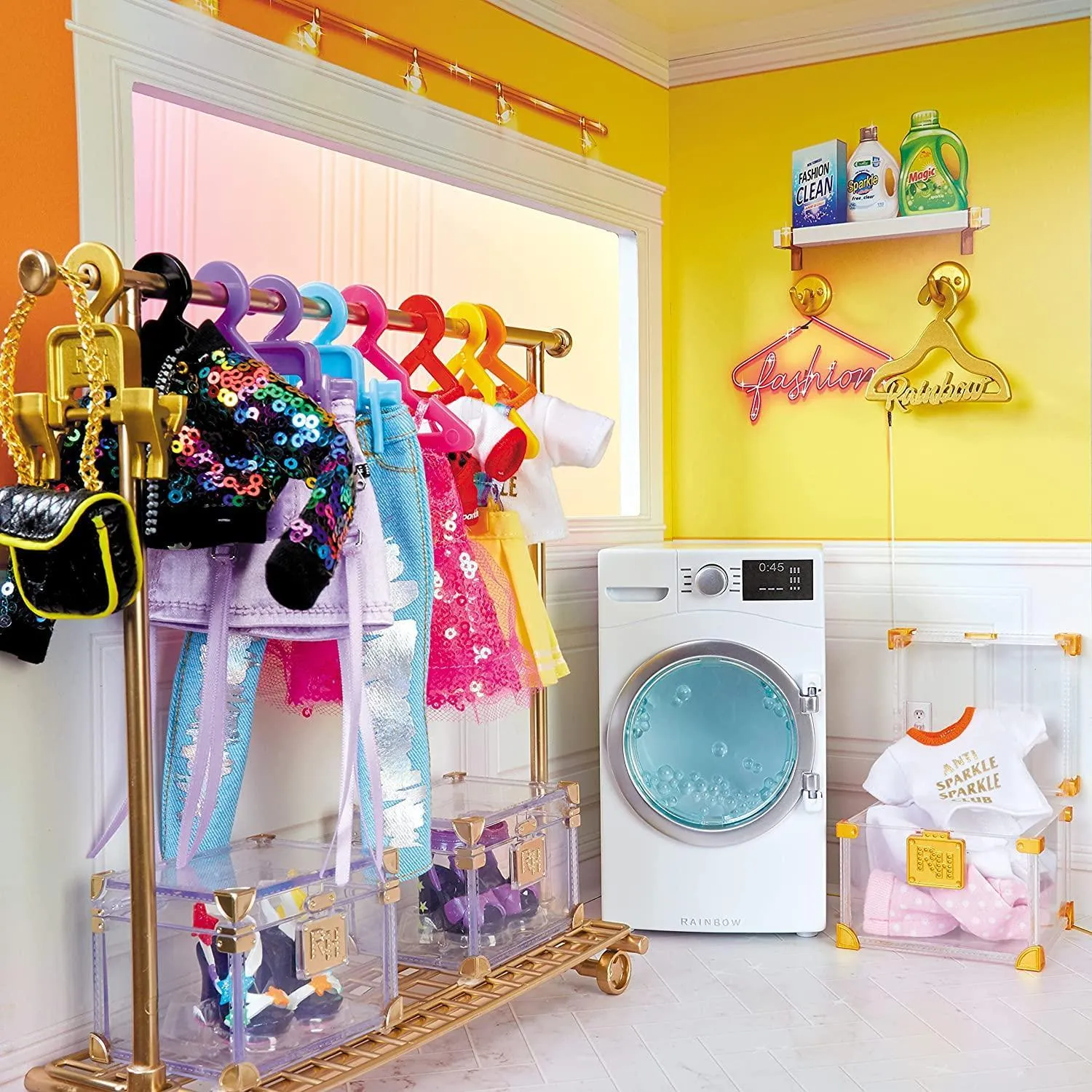 Rainbow High House – 3-Story Wooden Doll House with Accessories