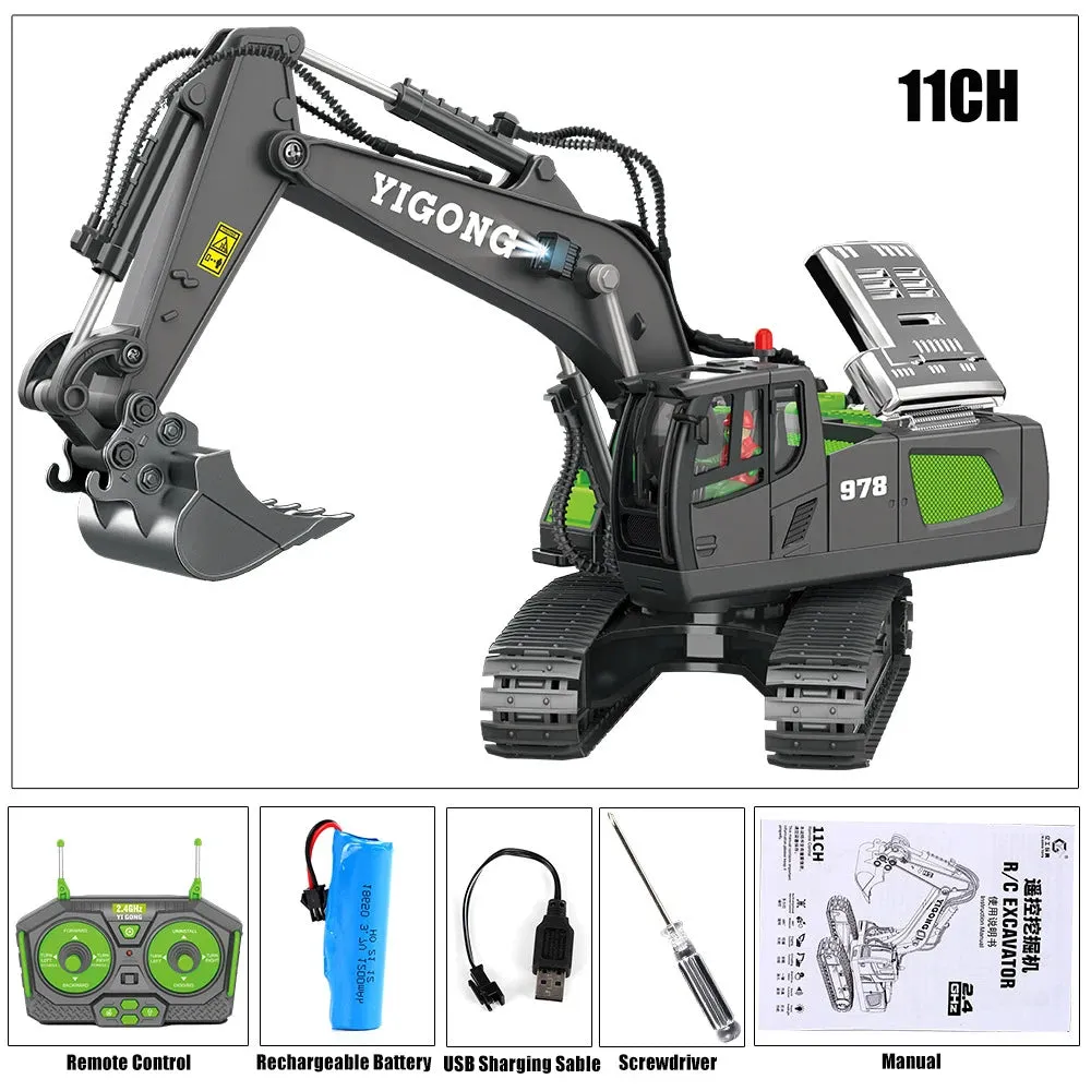 RC Car Children Toys Remote Control Car Toys For Boys Excavator Dump Truck Bulldozer Electric car Kids Toys Gift
