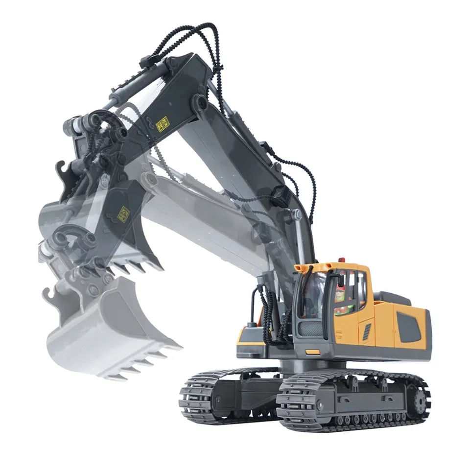 RC Excavator 1/20 2.4GHz 11CH RC Construction Truck Engineering Vehicles Educational Toys for KidsLight Music