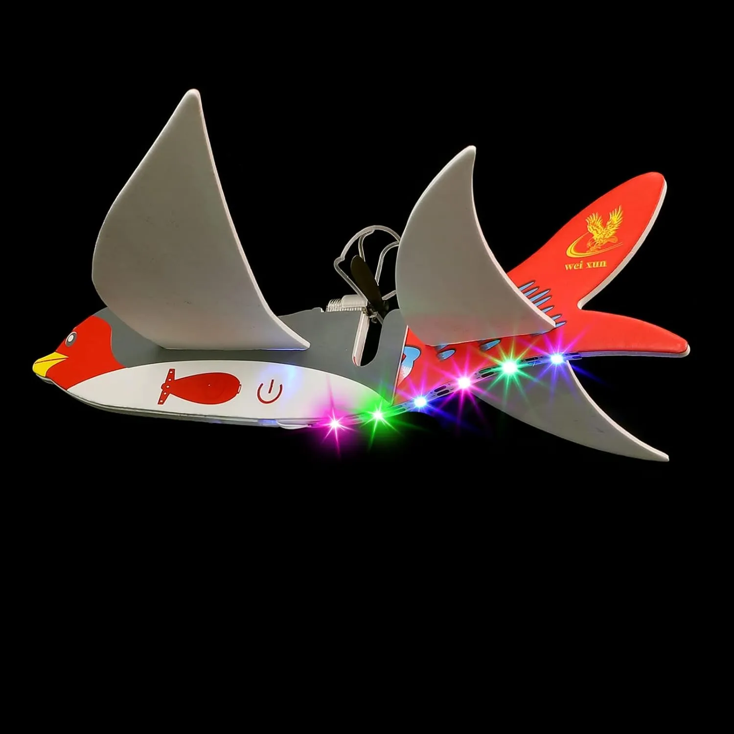 Rechargeable Electric Airplane Toy for Boys and Girls Glowing Flying ambidextrous geyser Aircraft Lightweight Design Easy to Use Educational Toy for Indoor and Outdoor Fun TOYANDONA 3sets USB 